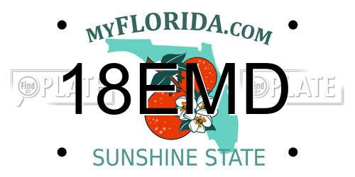 18EMD Florida License Plate