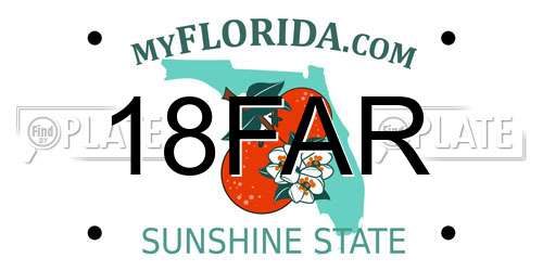 18FAR Florida License Plate
