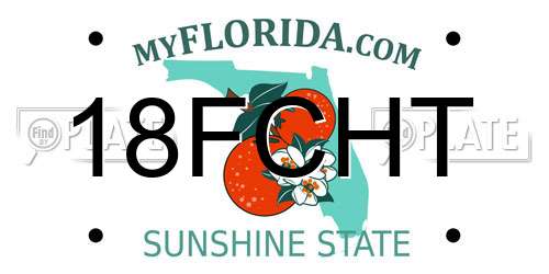 18FCHT Florida License Plate