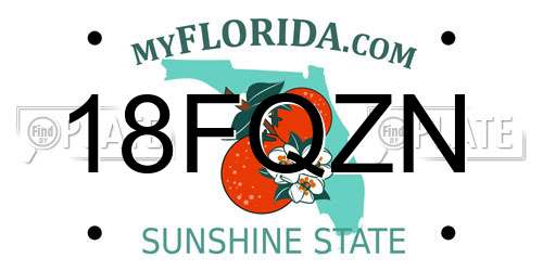 18FQZN Florida License Plate