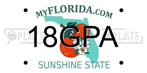 18GPA Florida License Plate