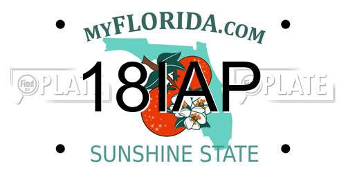 18IAP Florida License Plate