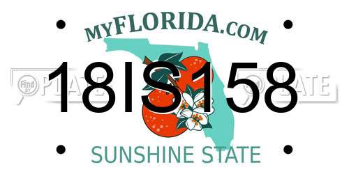 18IS158 Florida License Plate