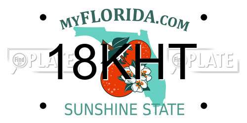 18KHT Florida License Plate