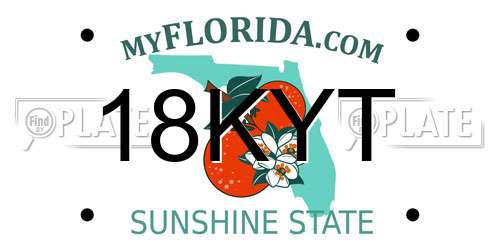 18KYT Florida License Plate
