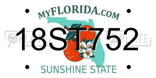 18ST752 Florida License Plate