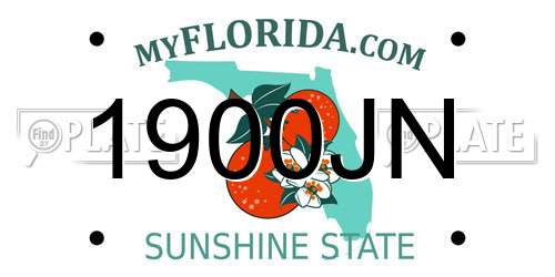 1900JN Florida License Plate