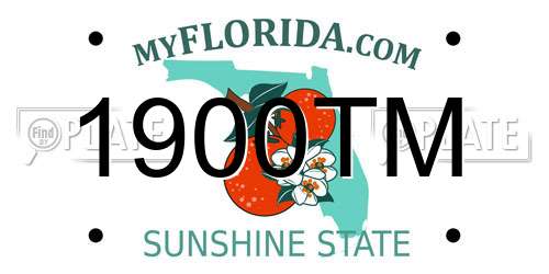 1900TM Florida License Plate