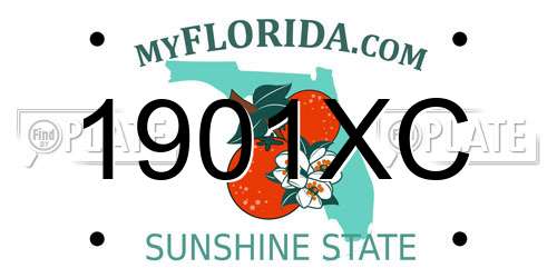 1901XC Florida License Plate