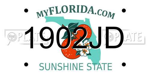 1902JD Florida License Plate