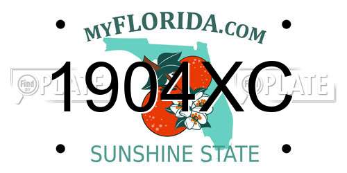 1904XC Florida License Plate
