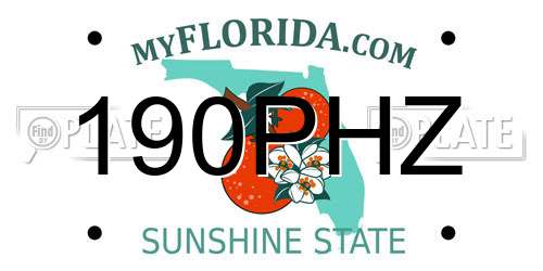 190PHZ Florida License Plate