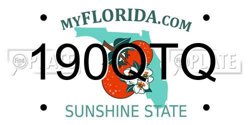 190QTQ Florida License Plate