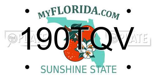 190TQV Florida License Plate