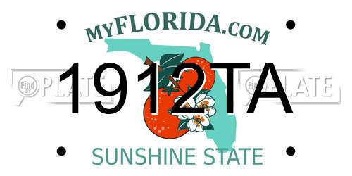 1912TA Florida License Plate