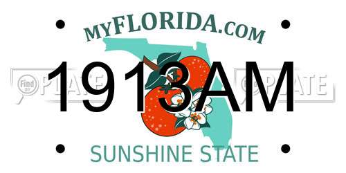 1913AM Florida License Plate