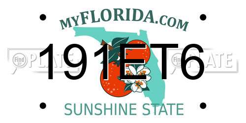 191ET6 Florida License Plate