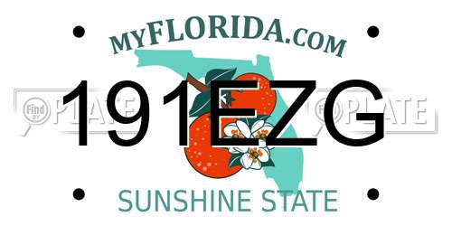 191EZG Florida License Plate
