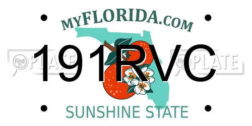 191RVC Florida License Plate
