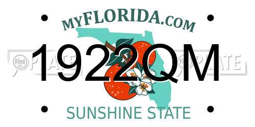 1922QM Florida License Plate