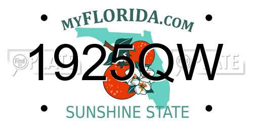 1925QW Florida License Plate