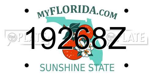 19268Z Florida License Plate