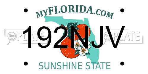 192NJV Florida License Plate