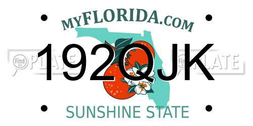 192QJK Florida License Plate
