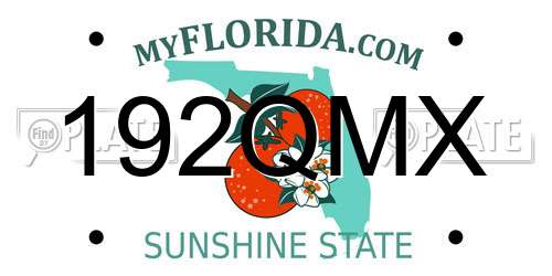 192QMX Florida License Plate