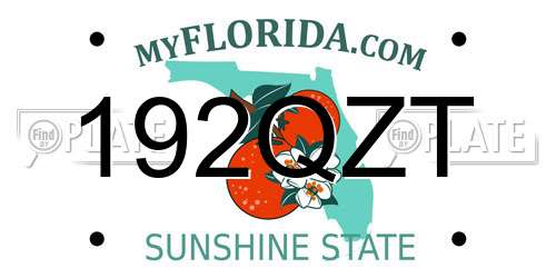 192QZT Florida License Plate