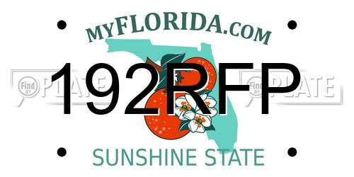 192RFP Florida License Plate