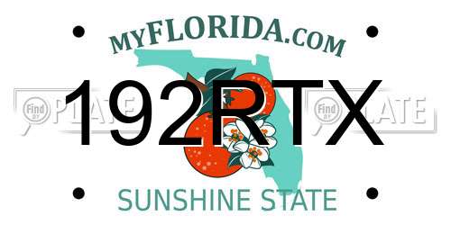 192RTX Florida License Plate