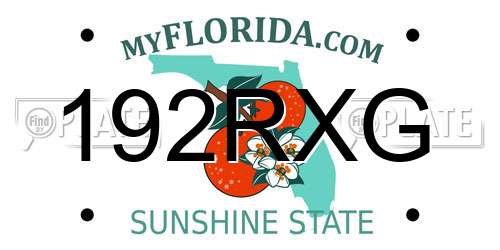 192RXG Florida License Plate