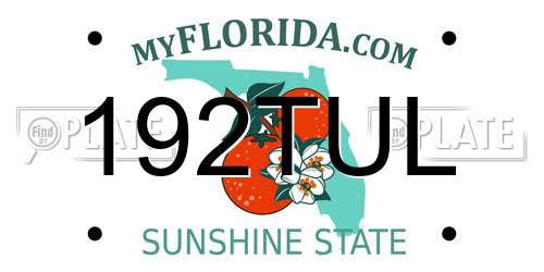 192TUL Florida License Plate