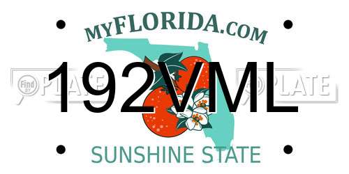 192VML Florida License Plate