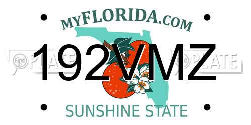 192VMZ Florida License Plate