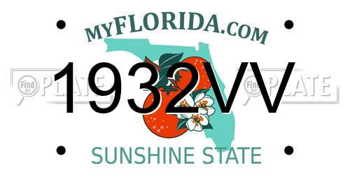 1932VV Florida License Plate