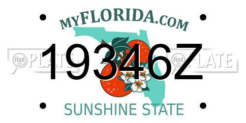19346Z Florida License Plate