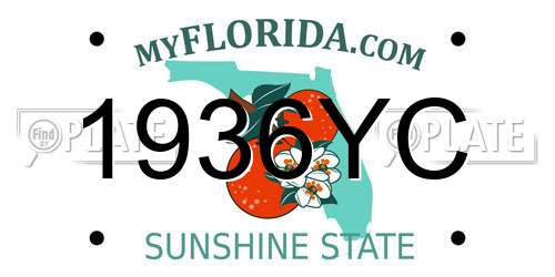 1936YC Florida License Plate