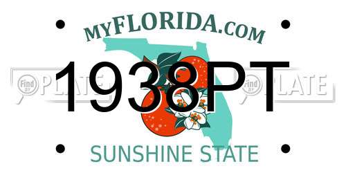 1938PT Florida License Plate