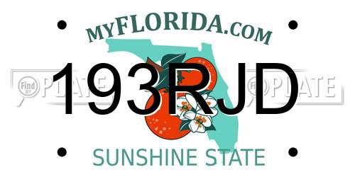 193RJD Florida License Plate