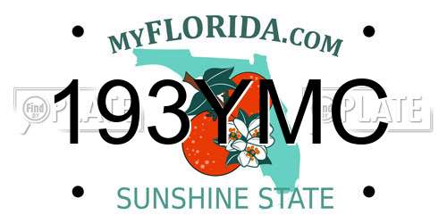 193YMC Florida License Plate