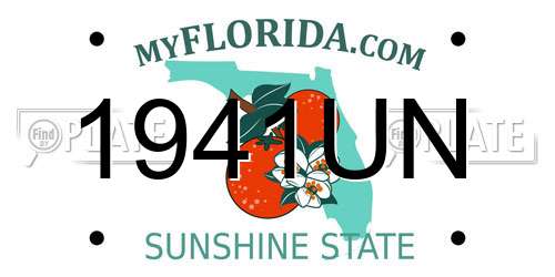1941UN Florida License Plate