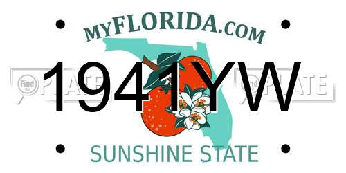 1941YW Florida License Plate