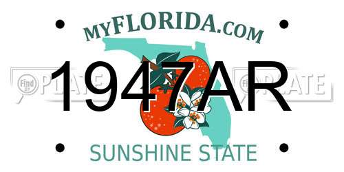 1947AR Florida License Plate