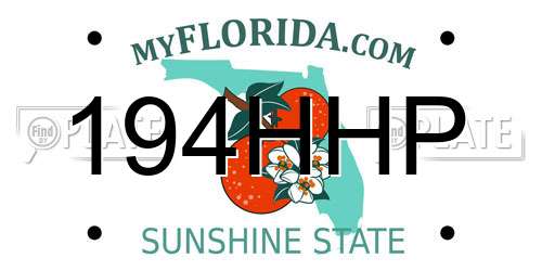 194HHP Florida License Plate