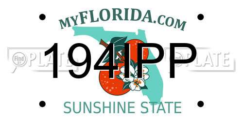 194IPP Florida License Plate
