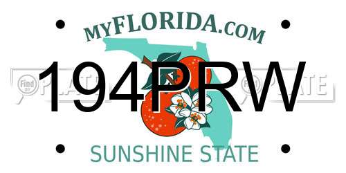 194PRW Florida License Plate