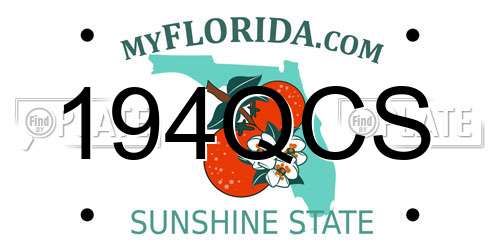 194QCS Florida License Plate