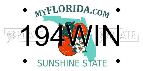 194WIN Florida License Plate